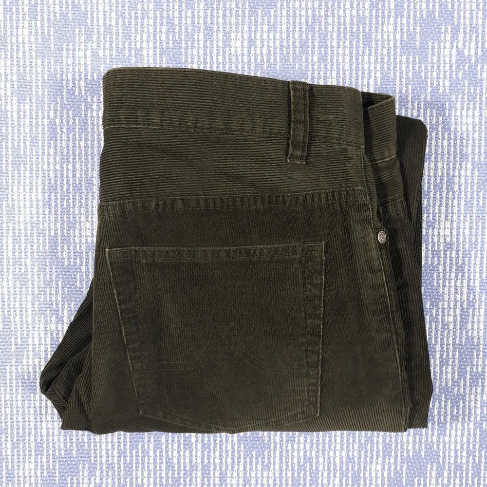 Brooks Brothers Corduroy Pants Mens Size 33 x 30 Dark Green Cotton Straight
